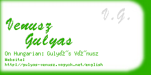 venusz gulyas business card